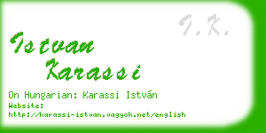 istvan karassi business card